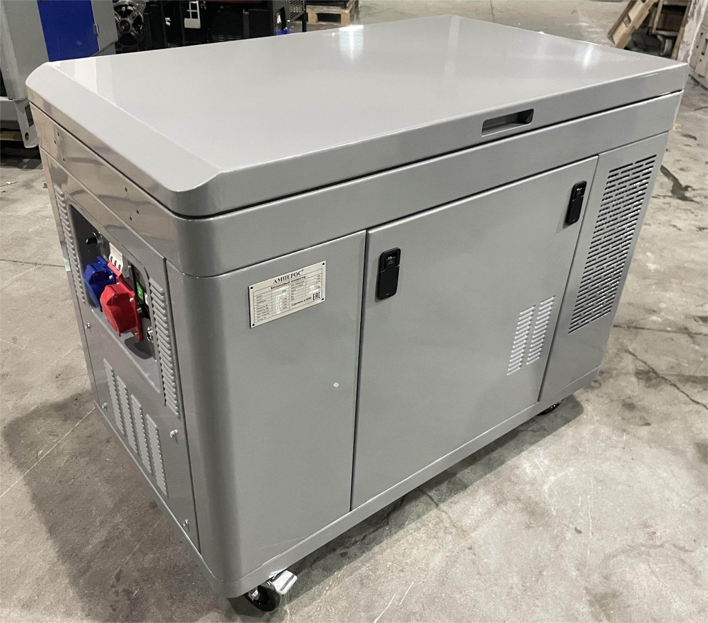 Бензиновая электростанция Бензогенератор AMPEROS LT13000S-3 в кожухе