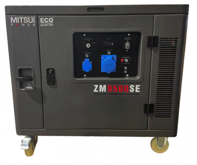Бензиновая электростанция Бензогенератор MITSUI ECO ZM 9500 SE в кожухе